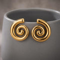 Spiral Tasarımlı Kararmaz Çelik Küpe