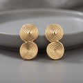 Gold Renk Spiral Desenli Küpe