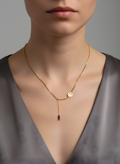 Gold Renk Smiley Figürlü Sallantılı Çelik Kolye