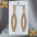 Marquise Kesim Işıltılı Sallantılı Gold Küpe