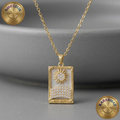 The Sun Tarot Kartı Motifli Kararmaz Çelik Kolye